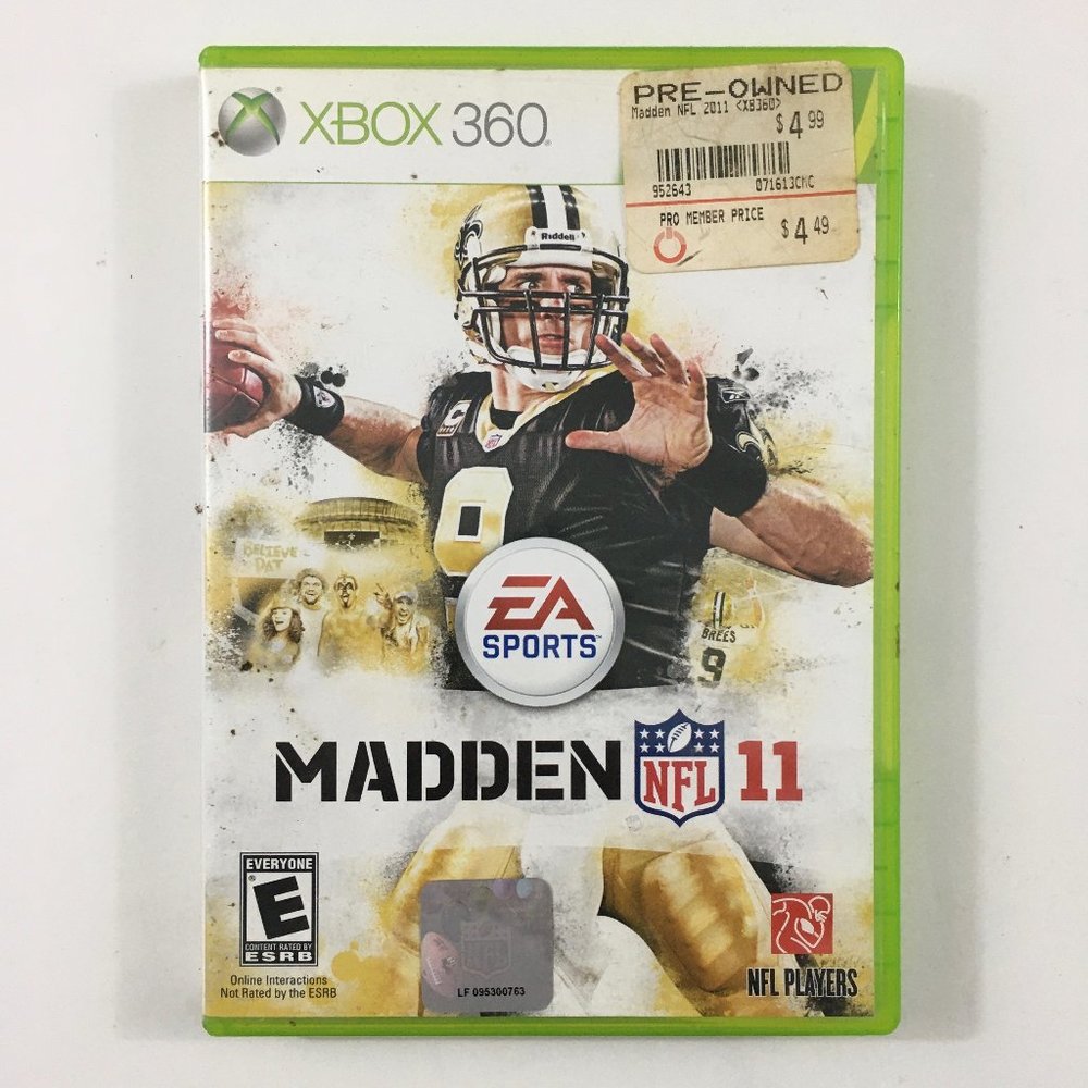 Madden NFL 11 Microsoft Xbox 360 Football Sports Online Multiplayer Video Game